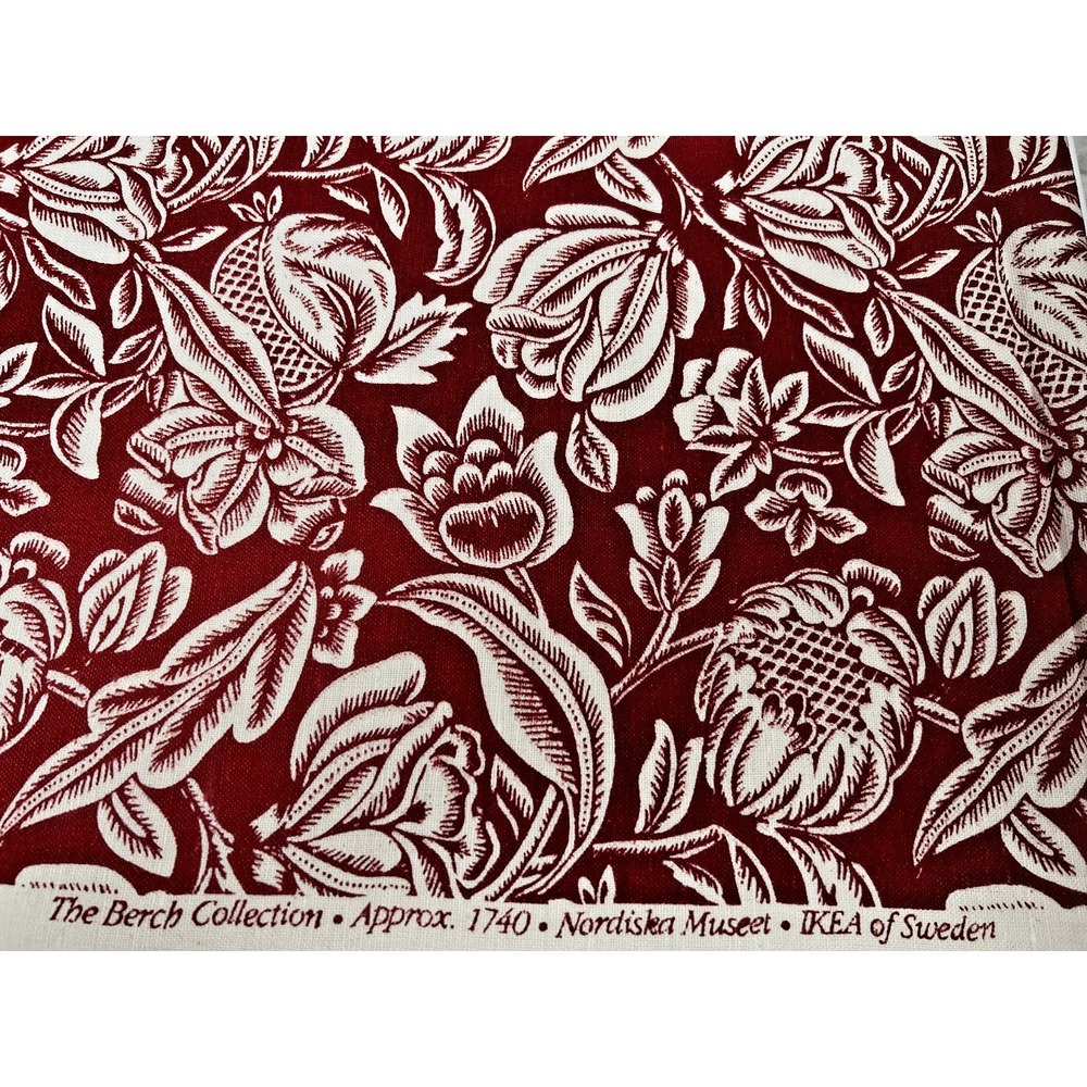 IKEA Of Sweden Floral Print Fabric by Nordiska Museet 2 yards- NWOT